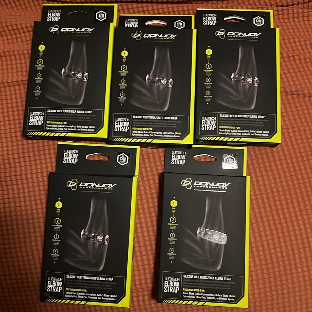DONJOY elbow strap brand new silicone web
